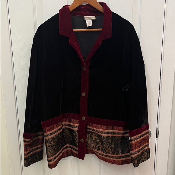 Coldwater Creek Burgundy 3 Piece Velvet Set Size Large - Picture 8 of 11